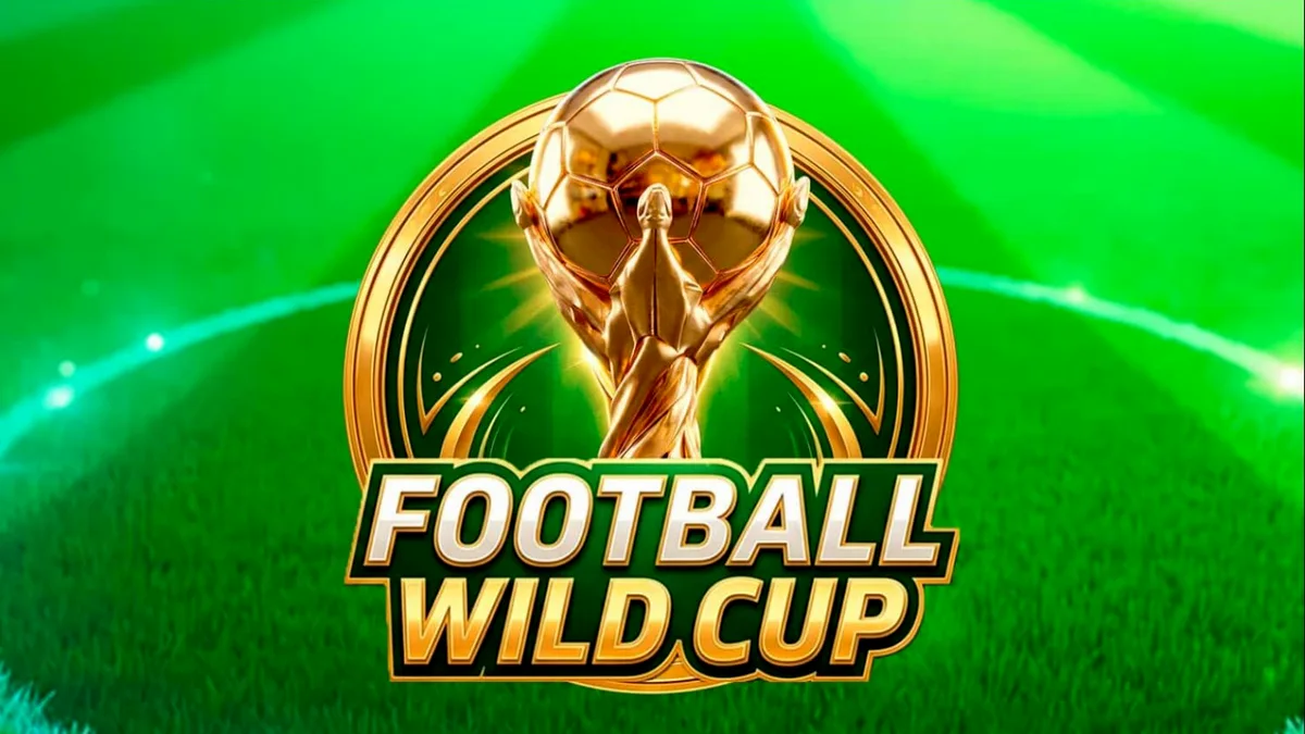 Tampilan visual slot Football Wild Cup dengan tema stadion sepak bola yang meriah.